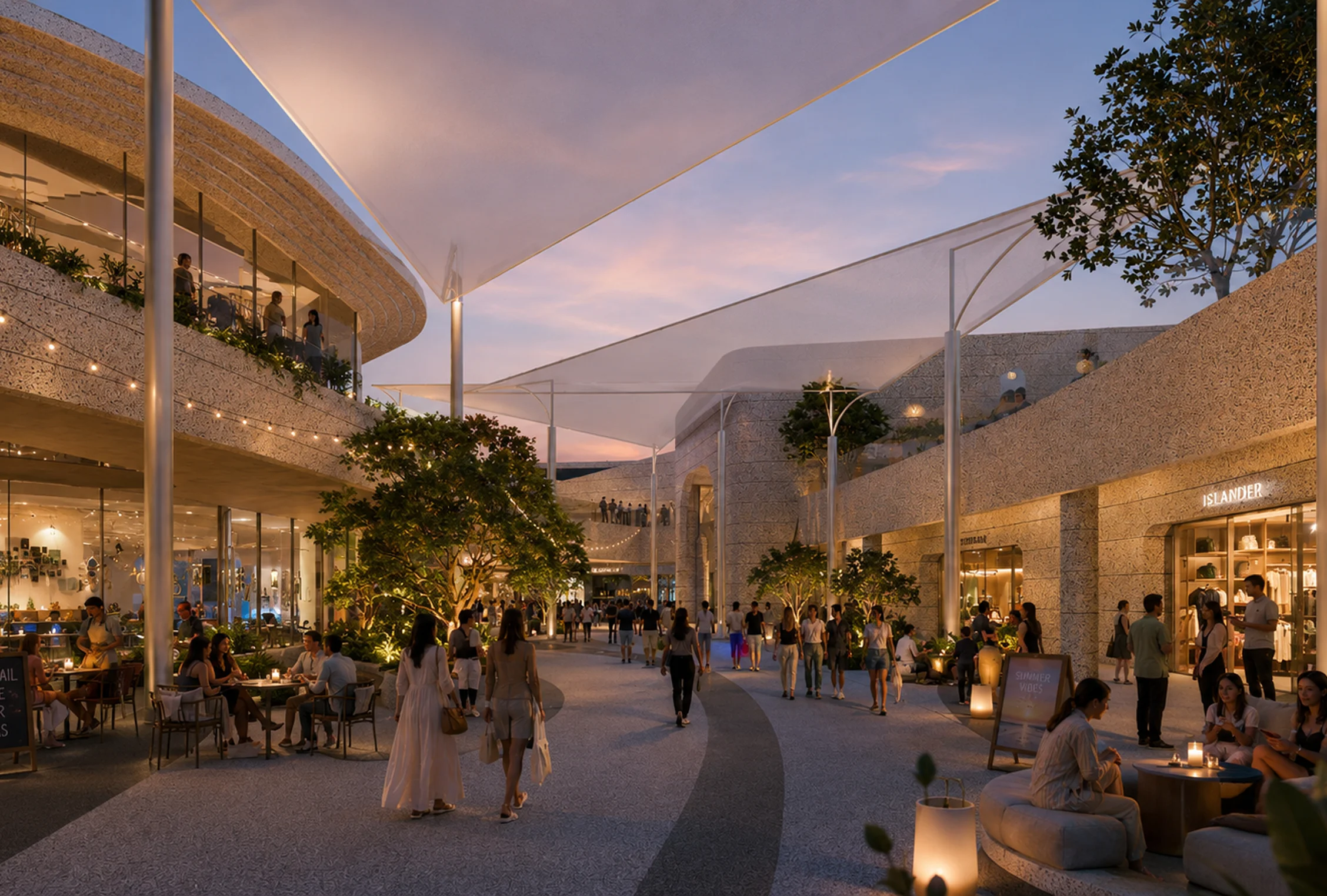 Zone B: Food, Café & Social Bar Hub